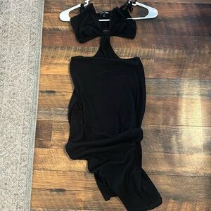 Fashion Nova Black Backless Dress